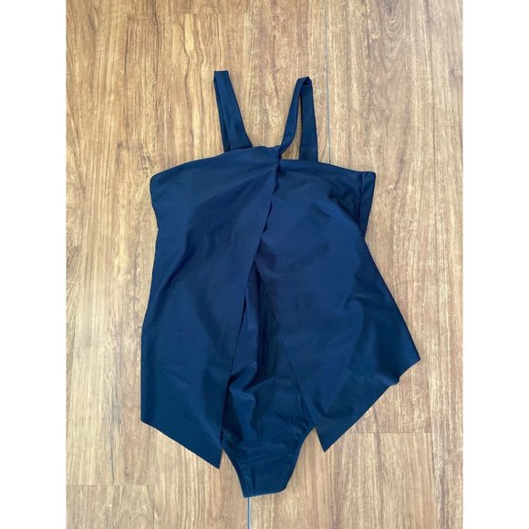 Vintage Swim Suit Womens One Piece Black Bathing Suit Tag says XL Fits L‎ Modest - Picture 10 of 12